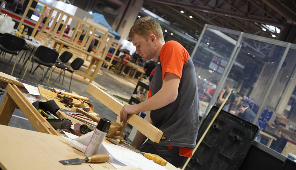 Harry Hiscoe-James, joinery competition WorldSkills UK