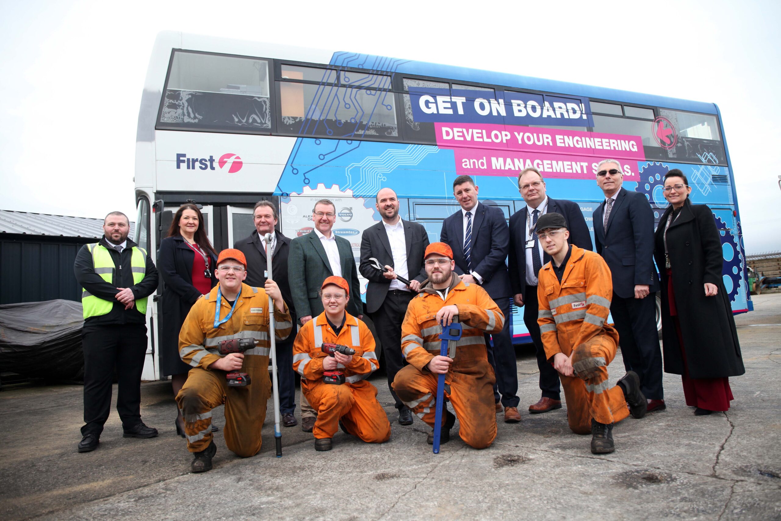 Reaseheath College and First Bus welcome Roads Minister during National Apprenticeship Week